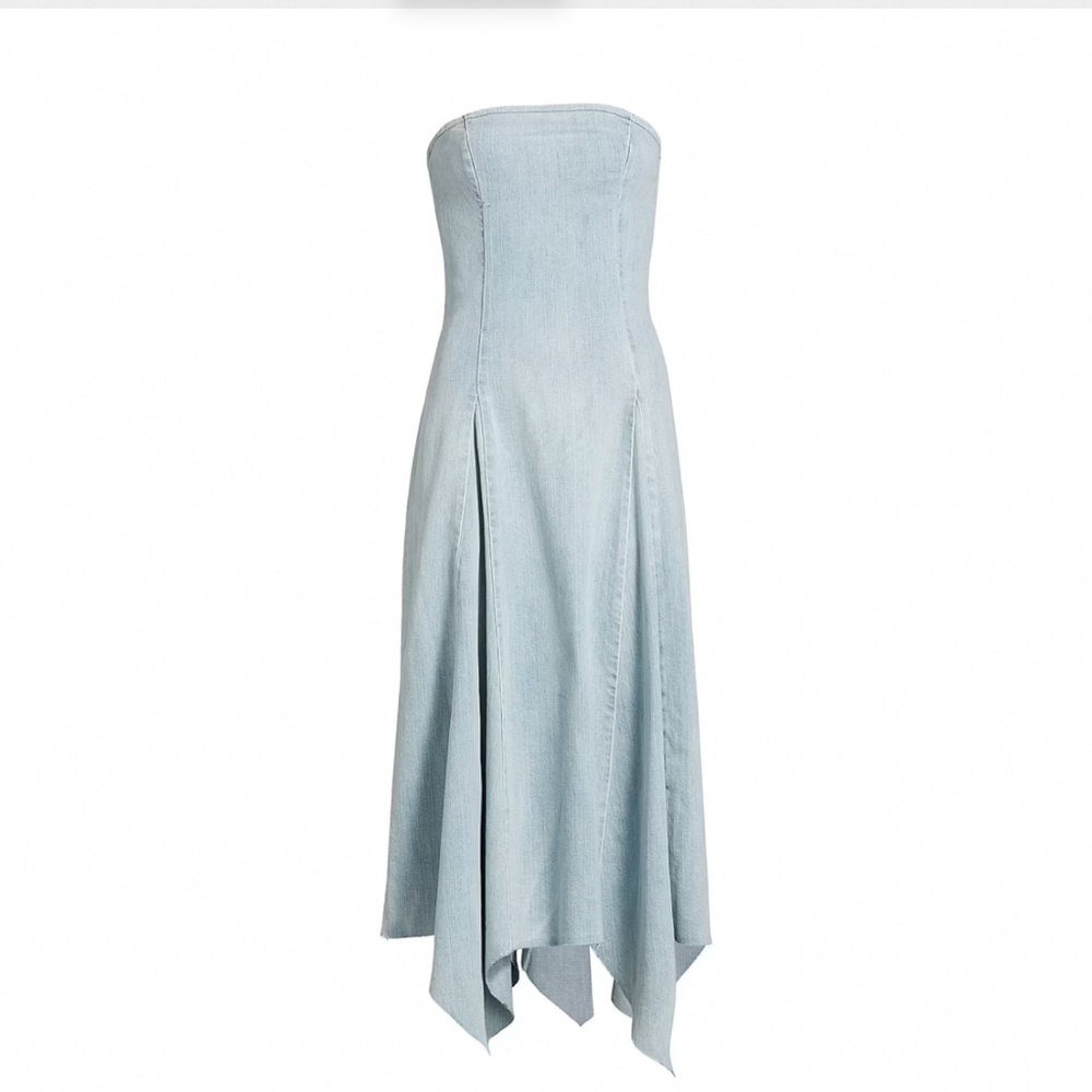 EB DENIM PLAYHOUSE DENIM MIDI DRESS XS NWT